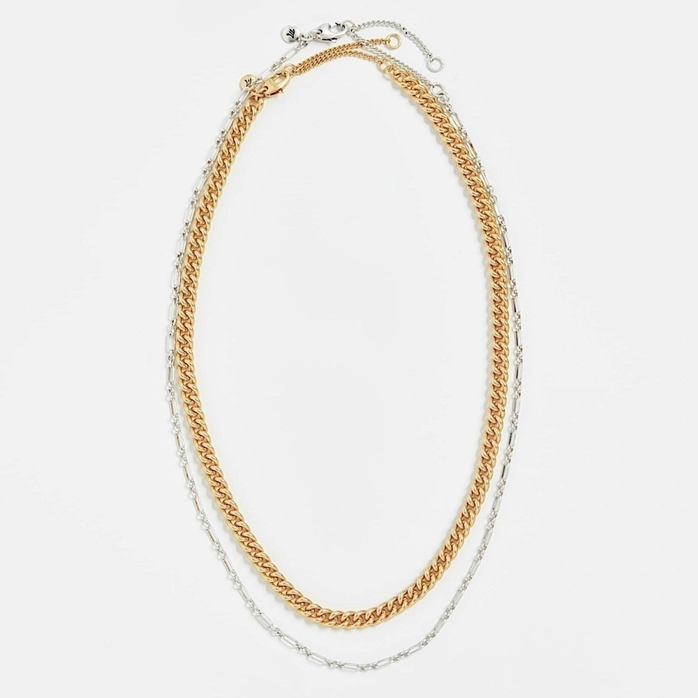 Madewell Mixed Metal Chain Necklace Set